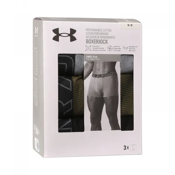 Pánske boxerky UNDER ARMOUR M UA Perf Cotton Nov 3in-GRN