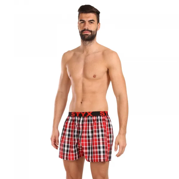 Pánske trenky Styx športová guma viacfarebné (B1035) S, trenírky