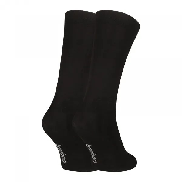 3PACK ponožky Nedeto vysoké bambusové čierne (3PBV01) M