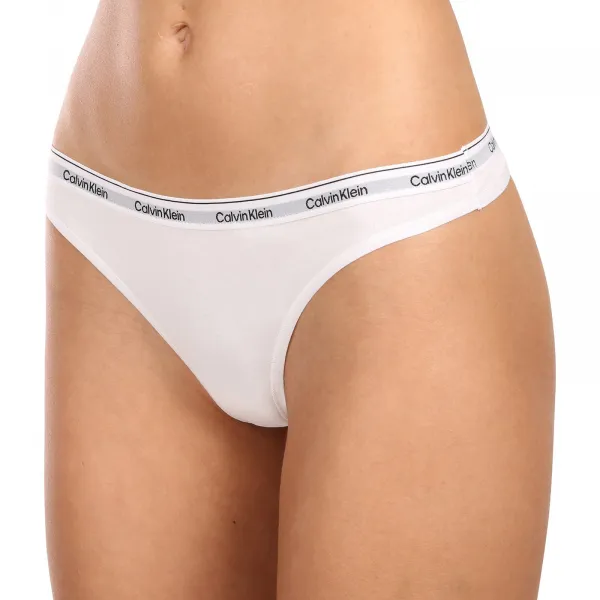 3PACK dámske tangá Calvin Klein bielá (QD5209E-100) M