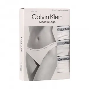 3PACK dámske tangá Calvin Klein bielá (QD5209E-100) M
