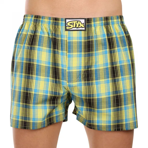 3PACK pánske trenky Styx klasická guma viacfarebné (3A102124) M, trenírky