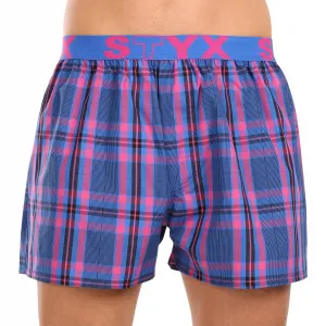3PACK pánske trenky Styx športová guma viacfarebné (3B103133) S, trenírky