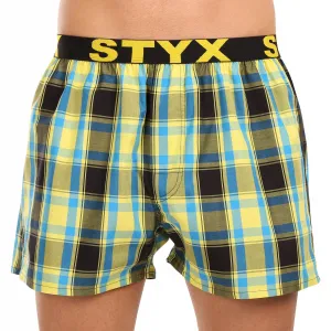 3PACK pánske trenky Styx športová guma viacfarebné (3B103133) S, trenírky