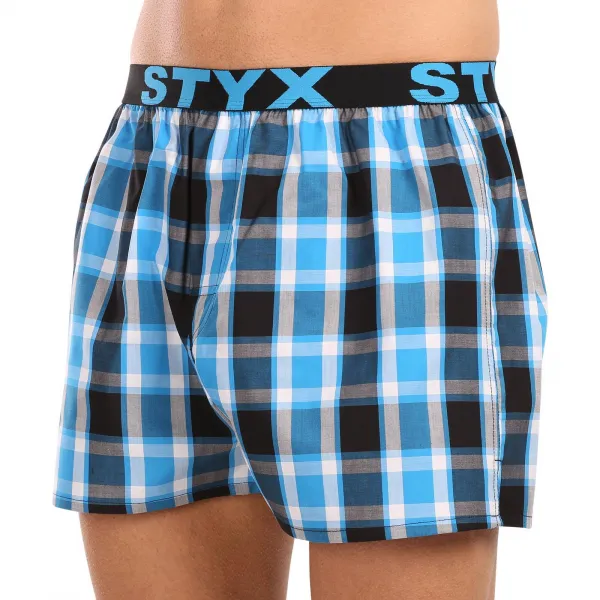 3PACK pánske trenky Styx športová guma viacfarebné (3B103436) M, trenírky