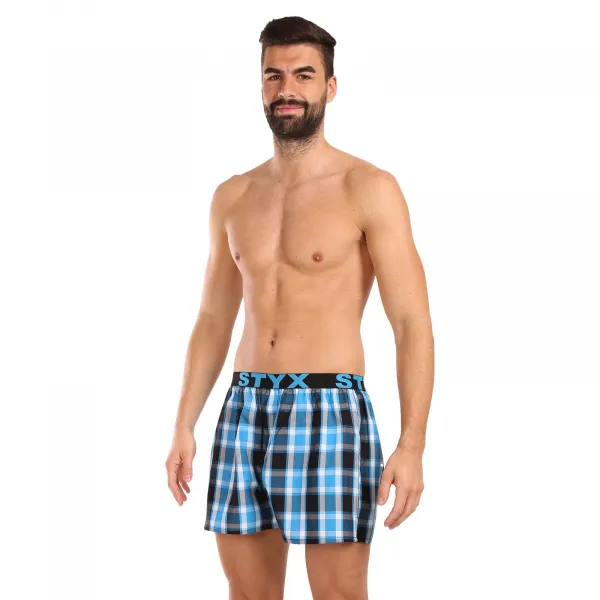 3PACK pánske trenky Styx športová guma viacfarebné (3B103436) M, trenírky