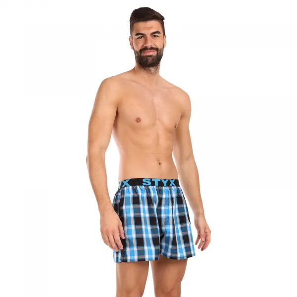 3PACK pánske trenky Styx športová guma viacfarebné (3B103436) M, trenírky