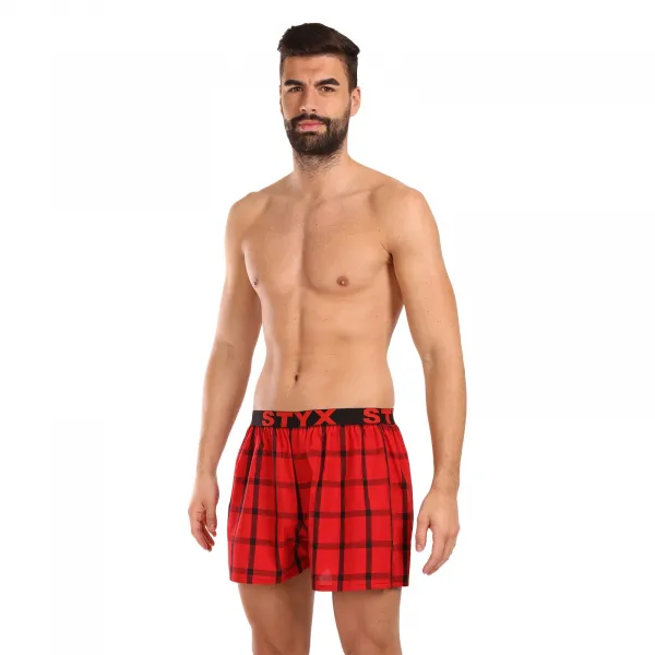 3PACK pánske trenky Styx športová guma viacfarebné (3B103133) S, trenírky
