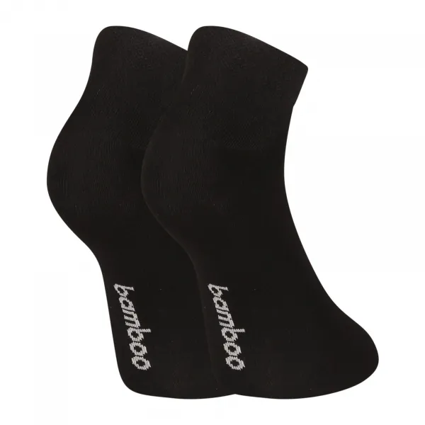 5PACK ponožky Nedeto nízke bambusové čierne (5PBN01) M
