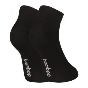 5PACK ponožky Nedeto nízke bambusové čierne (5PBN01) M
