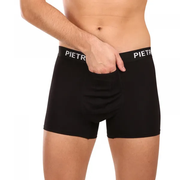 2PACK pánske boxerky Pietro Filipi balls holder čierné (2BCL002) M, trenky
