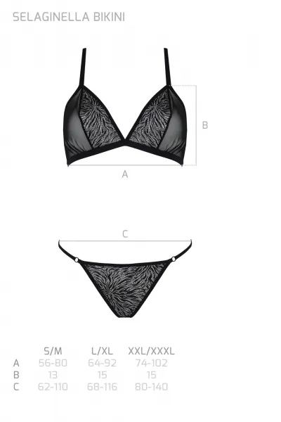 Dámsky set Passion čierny (Selaginella bikini) S/M