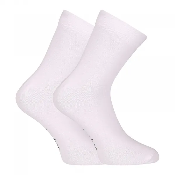 3PACK ponožky Nedeto členkové bambusové biele (3PBK02) M