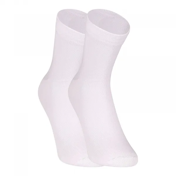 3PACK ponožky Nedeto členkové bambusové biele (3PBK02) M