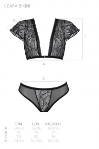 Dámsky set Passion čierny (Leafa bikini) S/M