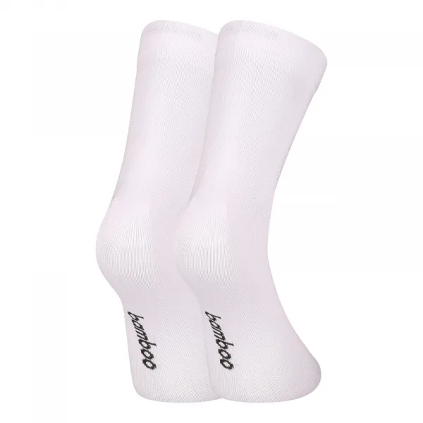 3PACK ponožky Nedeto členkové bambusové biele (3PBK02) M