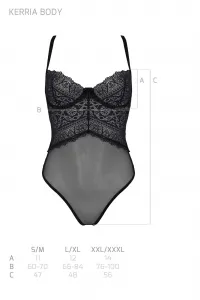 Dámske body Passion čierne (Kerria body) S/M