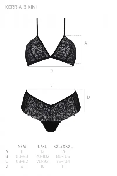 Dámsky set Passion čierny (Kerria bikini) S/M