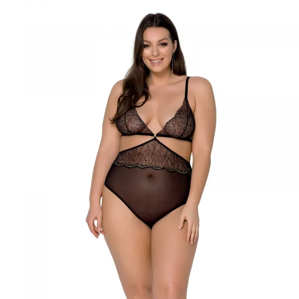 Dámske body Passion čierne (Amberly body) S/M
