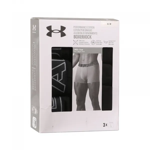 3PACK pánske boxerky Under Armour čierne (1383891 001) M, trenky