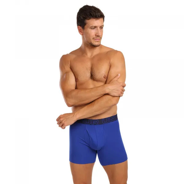 Pánske boxerky UNDER ARMOUR 3 PACK-M UA Perf Cotton 6in-BLU