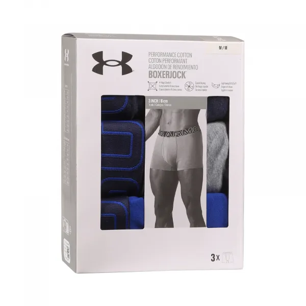 Pánske boxerky UNDER ARMOUR M UA Perf Cotton 3in-NVY