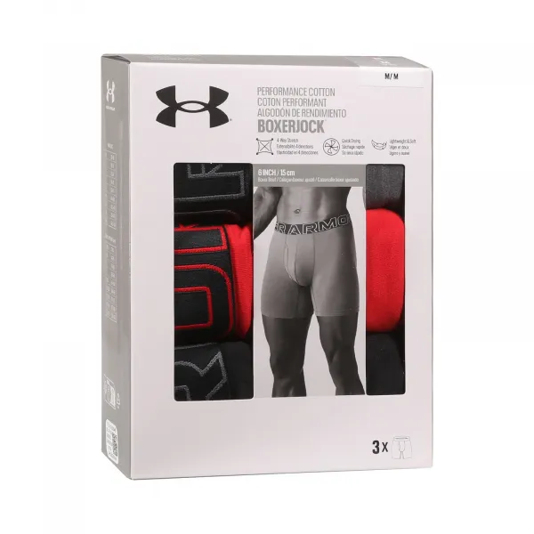 Pánske boxerky UNDER ARMOUR M UA Perf Cotton 6in-GRY