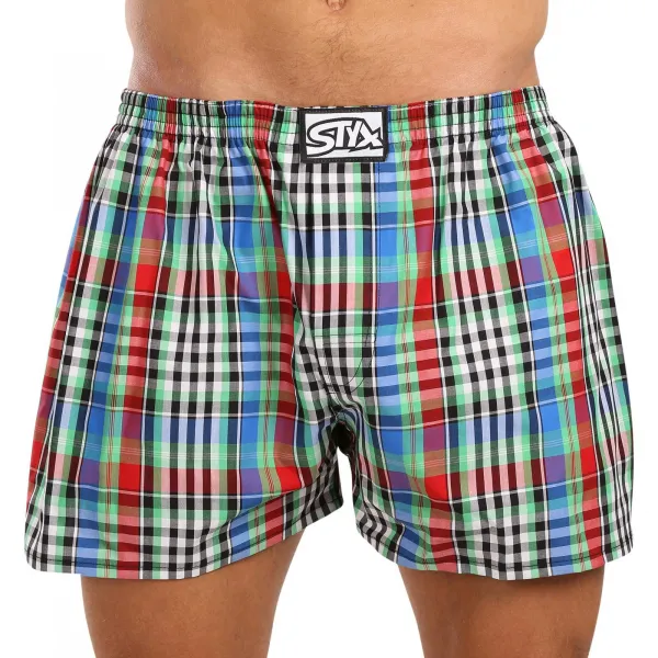 10PACK pánske trenky Styx klasická guma viacfarebné (10A103140) M, trenírky