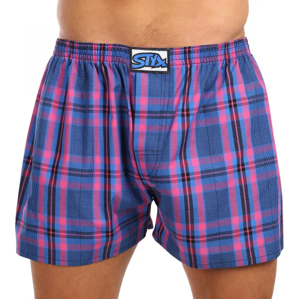 3PACK pánske trenky Styx klasická guma viacfarebné (3A103123) S, trenírky