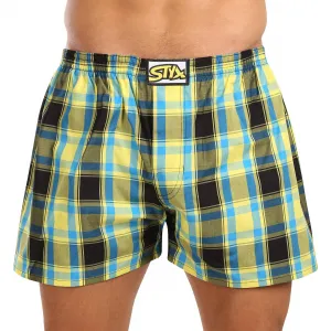3PACK pánske trenky Styx klasická guma viacfarebné (3A103123) S, trenírky