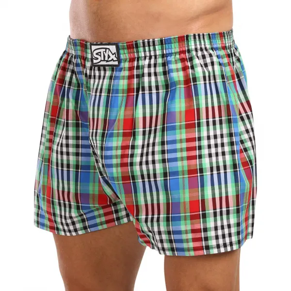 Pánske trenky Styx klasická guma nadrozmer viacfarebné (E1036) 4XL, trenírky
