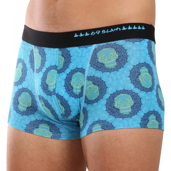 Pánske boxerky 69SLAM hip bamboo SKULL MANDALA (MHBSKM-BB) M, trenky