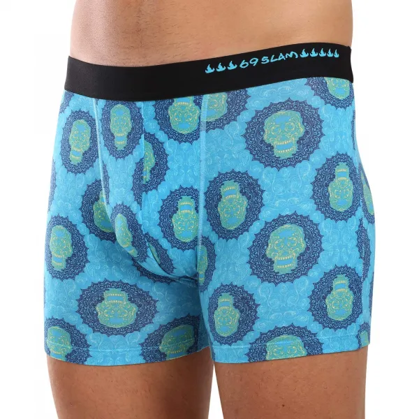 Pánske boxerky 69SLAM fit bamboo SKULL MANDALA (MPBSKM-BB) M, trenky