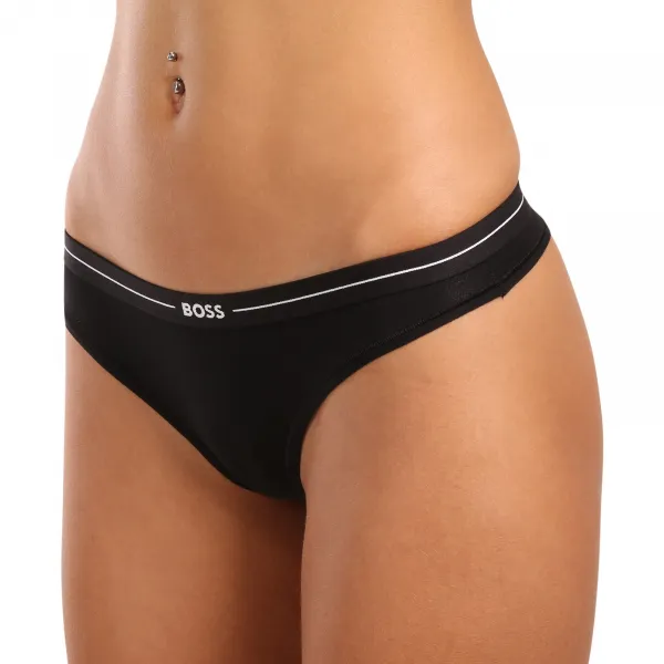 3PACK dámske tangá BOSS čierná (50510030 001) M