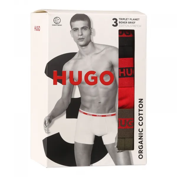 3PACK pánske boxerky HUGO viacfarebné (50520475 971) M, trenky