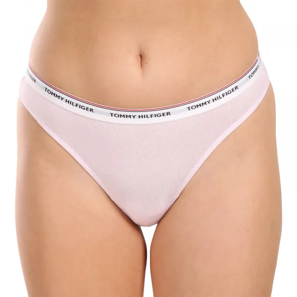 3PACK dámske tangá Tommy Hilfiger nadrozmer viacfarebná (UW0UW04894 0WR) 3XL