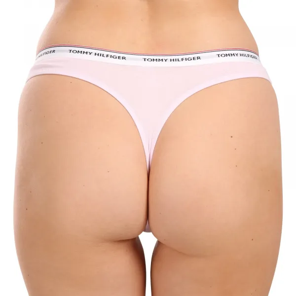3PACK dámske tangá Tommy Hilfiger nadrozmer viacfarebná (UW0UW04894 0WR) 3XL