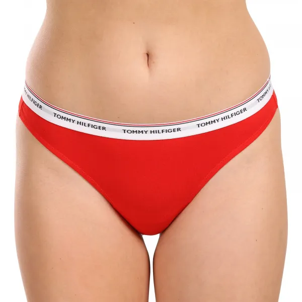 3PACK dámske tangá Tommy Hilfiger nadrozmer viacfarebná (UW0UW04894 0WR) 3XL