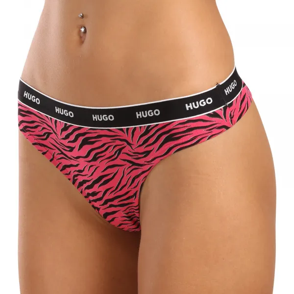 3PACK dámske tangá HUGO viacferbná (50495870 661) M