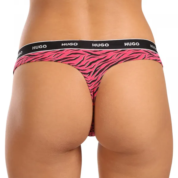 3PACK dámske tangá HUGO viacferbná (50495870 661) M