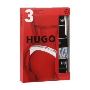 3PACK dámske tangá HUGO viacferbná (50495870 536) M