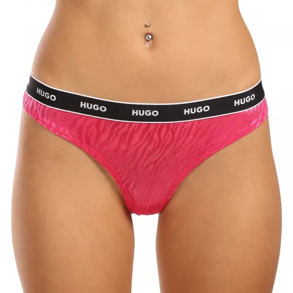 3PACK dámske tangá HUGO viacferbná (50523829 960) M