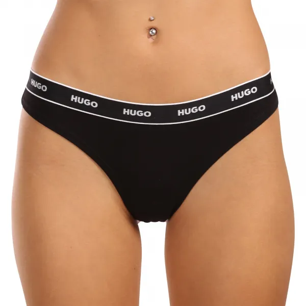 3PACK dámske tangá HUGO viacferbná (50480150 962) M