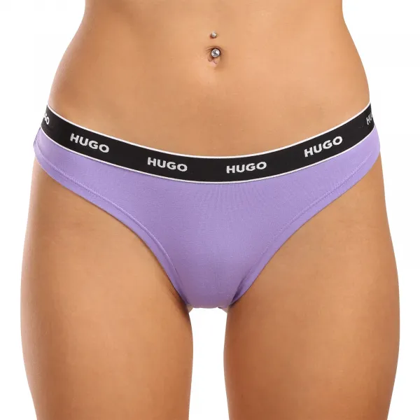 3PACK dámske tangá HUGO viacferbná (50480150 962) M