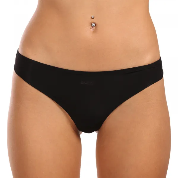 3PACK dámske tangá BOSS čierná (50520431 001) S