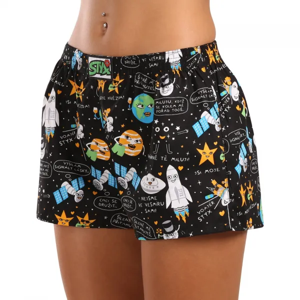 Dámske trenky Styx art klasická guma vesmír (K1758) M, trenírky