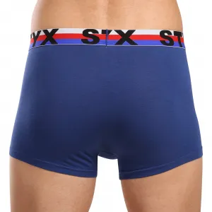 Pánske boxerky Styx športová guma tmavo modré trikolóra (G1968) S, trenky