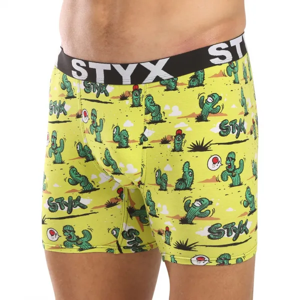 3PACK pánske boxerky Styx long art športová guma viacfarebné (3UN13198) S, trenky