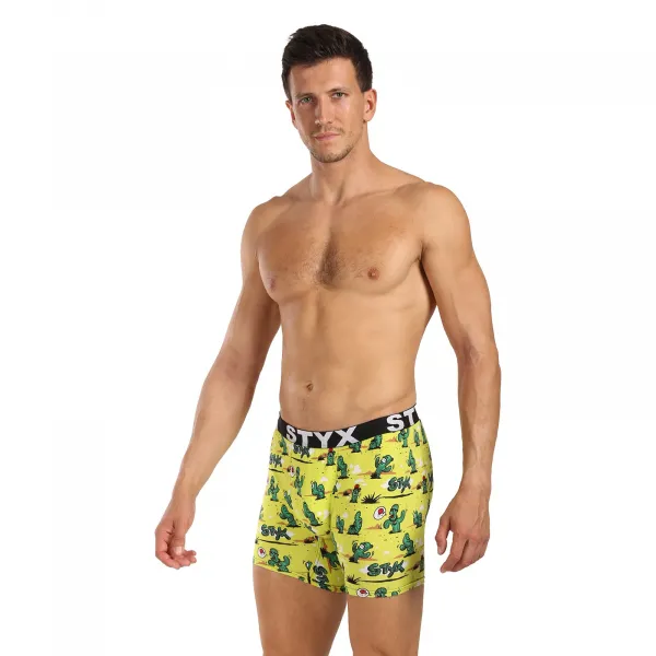 3PACK pánske boxerky Styx long art športová guma viacfarebné (3UN13198) S, trenky