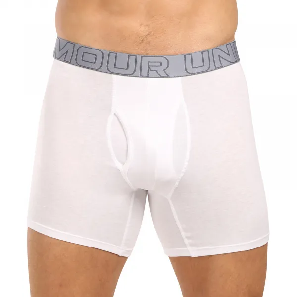3PACK pánske boxerky Under Armour bielé (1383889 100) M, trenky